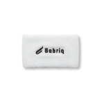 Single white Gabriq wristband, offering high-quality support for athletes in intense matches.