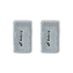 Double pack of grey Gabriq wristbands, offering extra support and absorbency during high-energy sports.