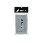 Packaging of Gabriq grey wristbands, designed to keep athletes comfortable and supported during games.