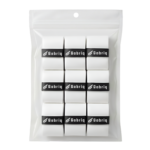 Nine-pack of Gabriq white grips, designed for an extra sticky feel, providing unbeatable grip and control during padel matches.