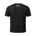 Back view of the Gabriq black performance shirt, designed for maximum comfort and flexibility during intense gameplay.