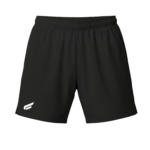 Front view of Gabriq black performance shorts, combining style and comfort for padel athletes.