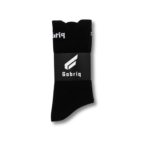 Packaging for Gabriq black performance socks, designed to deliver comfort and support for every player.