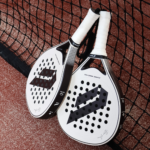 Gabriq white performance grip wrapped around padel racket handle for enhanced grip and control