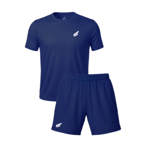 Front view of Gabriq navy combi set, combining performance and style for padel players.