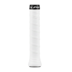 Gabriq white grip wrapped around a racket handle, offering extra tackiness for a secure, non-slip feel and better control.
