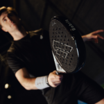 Elvone Hybrid Pro padel racket in action, demonstrating its performance and design during a match.