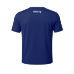 Back view of the Gabriq navy performance shirt, designed for optimal movement and comfort during sports activities.