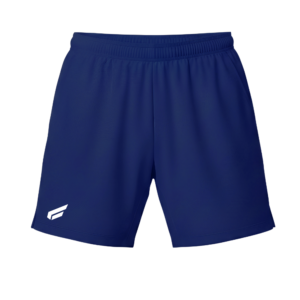 Front view of Gabriq navy performance shorts, designed for optimal comfort and flexibility during active play.