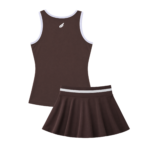 Brown Gabriq women’s padel outfit with stylish Performance set
