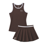 Brown Gabriq Performance Top combined with the Performance Skirt