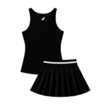 Complete black Gabriq women’s outfit with Performance Top and Skirt
