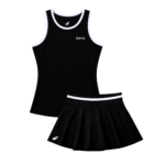 Black Gabriq Performance Top and Performance Skirt as a complete padel outfit