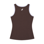Back view of the brown Gabriq Performance Top for women