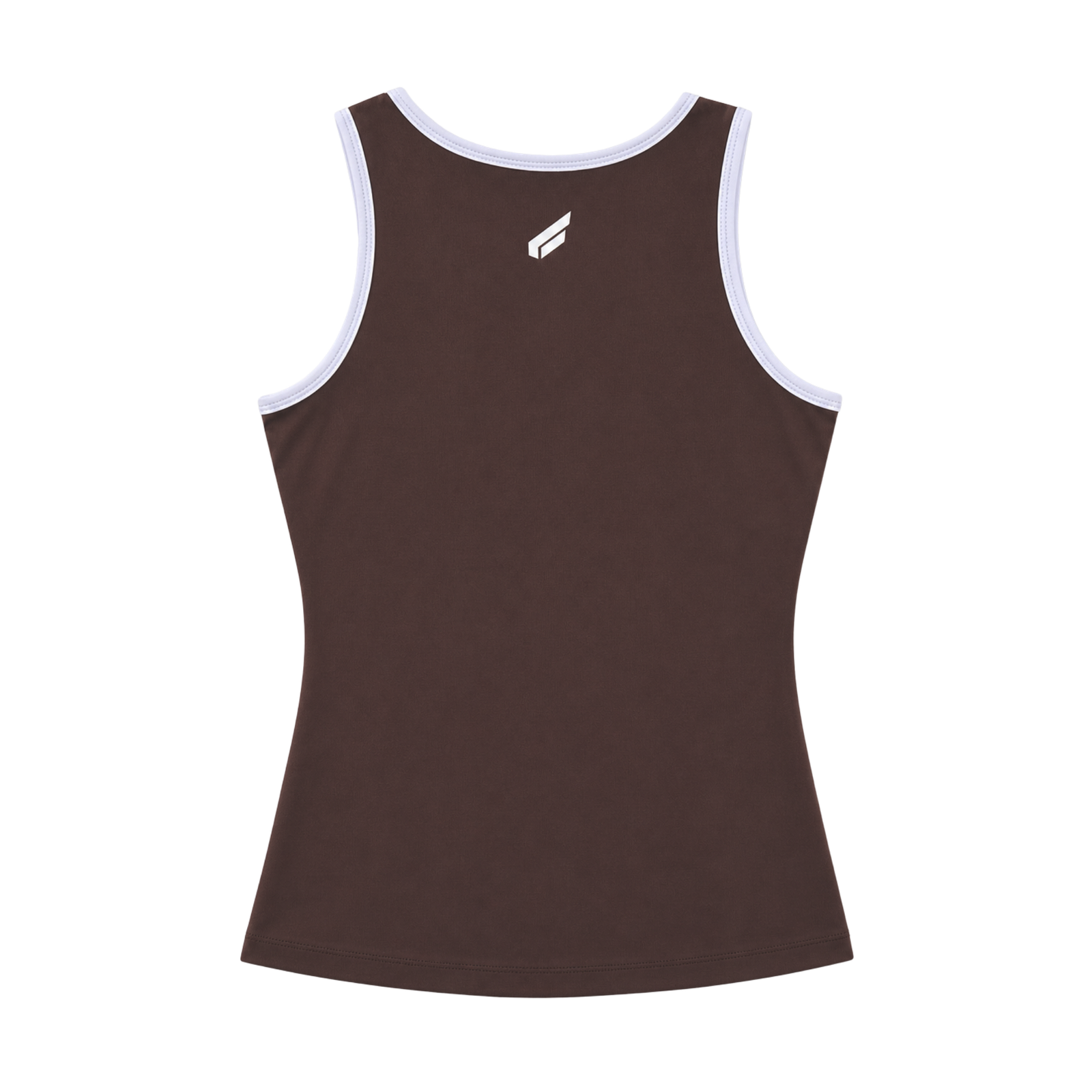 Back view of the brown Gabriq Performance Top for women