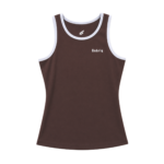 Front view of the brown Gabriq Performance Top for women