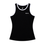 Front view of the black Gabriq Performance Top for women